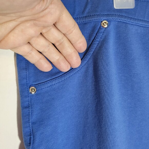 Susan Graver Weekend Pull On Bermuda Shorts Size 1X Paris Blue - Picture 2 of 7